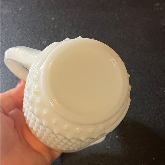 Vintage White Hobnail Glass Pitcher - Picture 6 of 6